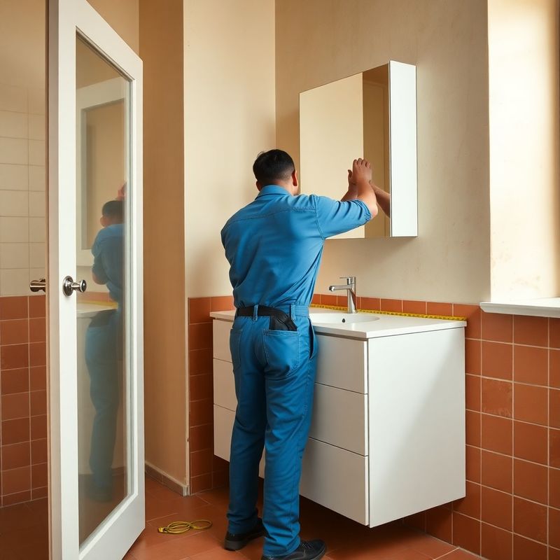 Installazione di un mobile bagno in un appartamento a Bologna